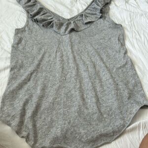 NWT CHASER V-NECK Tank Top with ruffle trims
